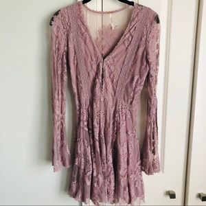 Free People lilac eyelet dress